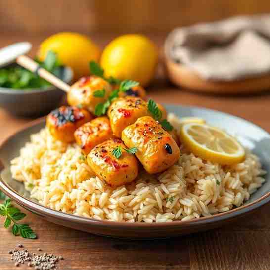Saffron Lemon Joojeh Kabob - Juicy Mediterranean Chicken Recipe